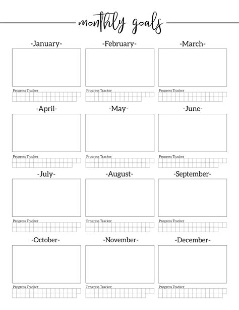 Goal Setting Printables