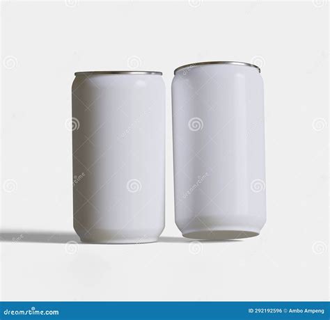 Soda Can White Color and Realistic Texture Stock Illustration ...