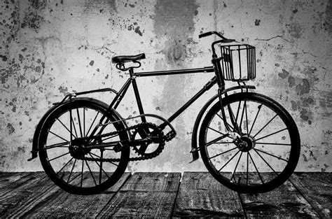 Old Bicycle On A Wooden Floor Free Stock Photo - Public Domain Pictures