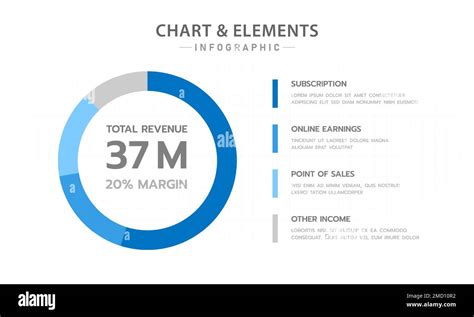 Infographic template for business. Modern Sales graph diagram with revenue pie chart ...