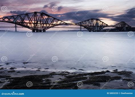 Edinburgh Forth Bridge Sunset Stock Photo - Image of tourism, tourist: 5003220