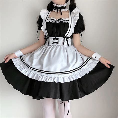 Maid Outfit Anime Long Dress Dresses Men Cafe Costume Cosplay | Etsy