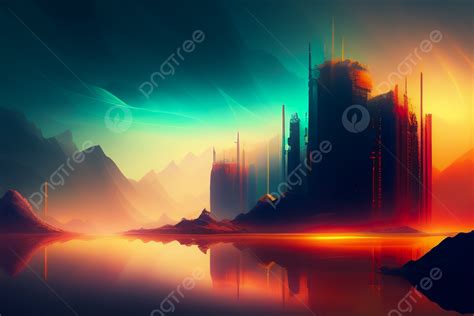 Landscape Abstract Imagination Colorful Fantasy Art Background, Fantasy ...