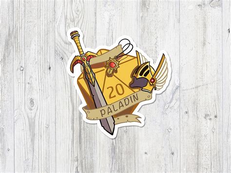 Dnd Stickers Dnd Skin 20 Paladin Dnd Decal | Etsy