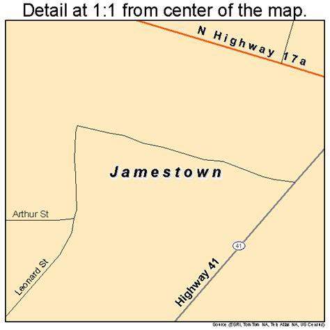 Jamestown South Carolina Street Map 4536475