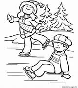 Free Winter S Ice Skating Kidsa135 Coloring Page Printable sketch template