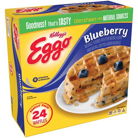 Kellogg's Eggo Blueberry Waffles 24 ct Box - Walmart.com