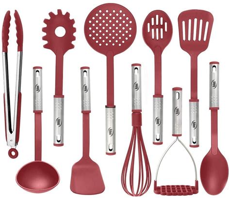 Cooking Utensils, 10 Nylon Stainless Steel Kitchen Supplies Set - Walmart.com