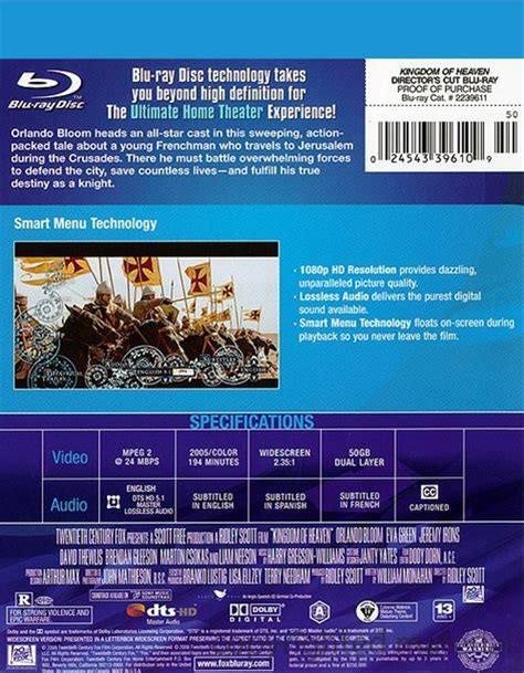 Kingdom Of Heaven: Director's Cut (Blu-ray 2005) | DVD Empire