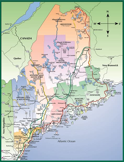 Map of Maine | Maine coast, Maine map, Maine vacation