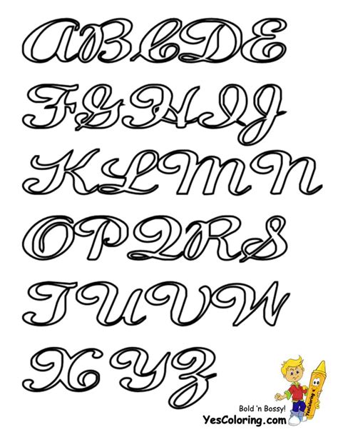 Print Alphabet Cursive Capital Letters at YesColoring | Fancy cursive fonts, Lettering alphabet ...