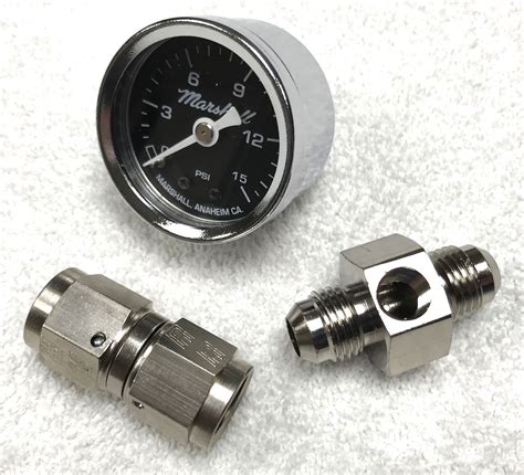 Russell Endura -6AN Inline Fuel Pressure Gauge Kit ( 3 pc set ) - Hot Rod Carburetors - Custom ...