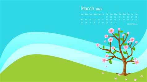 March 2025 Desktop Wallpaper Calendar - CalendarLabs