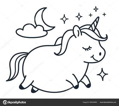 Cute fat unicorn cartoon | Cute fat unicorn doodle cartoon character ...