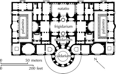 Plan of the Baths of Caracalla Art 3 Lecture 19 | Water architecture ...