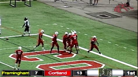 Cortland Football Highlights v. Framingham St. 9/10 - YouTube