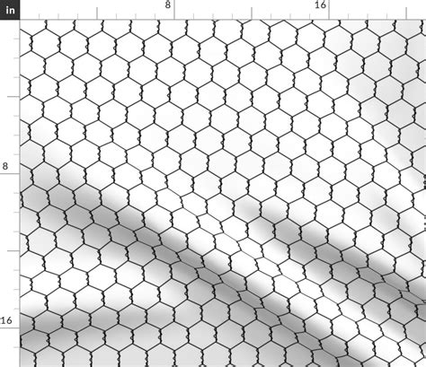 Farmhouse Chic: Chicken Wire Black & Fabric | Spoonflower