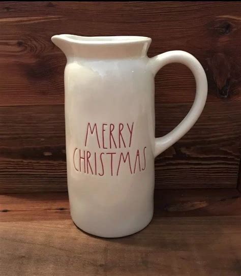 Rae Dunn Holiday Christmas MERRY CHRISTMAS Pitcher | eBay | Rae dunn collection, Christmas ...