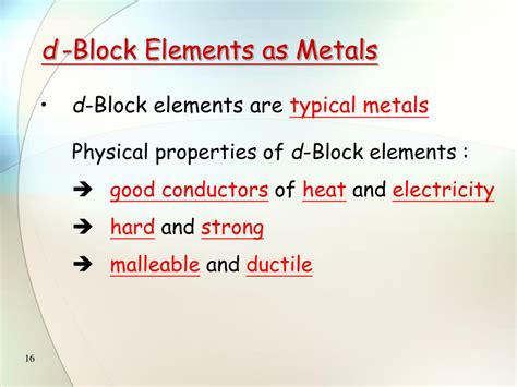 PPT - The d -Block Elements PowerPoint Presentation, free download - ID:4050666