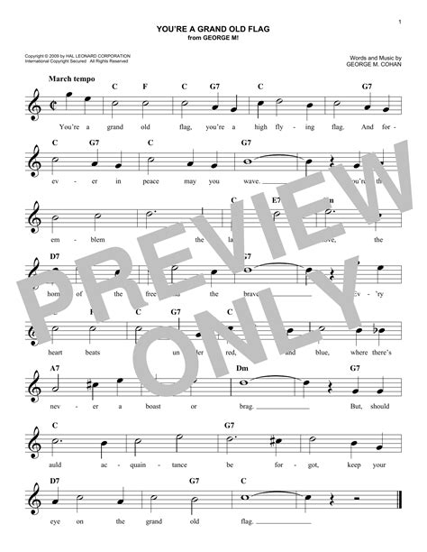 George Cohan - You're A Grand Old Flag sheet music