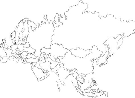 Eurasia | Map outline, Asia map, Map art illustration