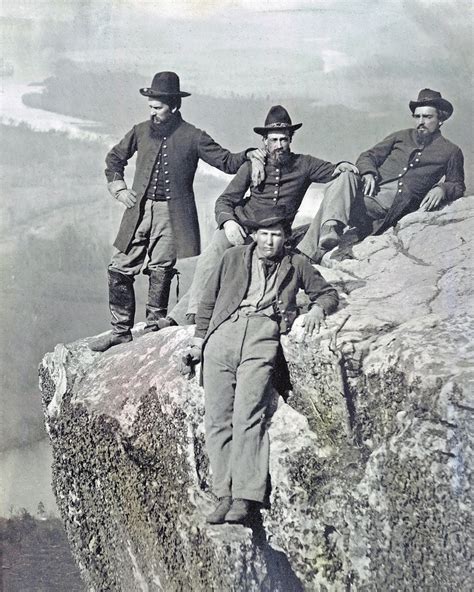 4 Union Soldiers Atop Lookout Mountain Tennessee, 1863 ~ Vintage Everyday