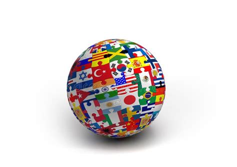 A World Flag puzzle ball stock illustration. Illustration of italy ...