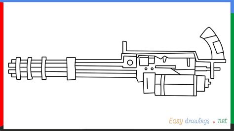 How To Draw Machine Guns Step By Step