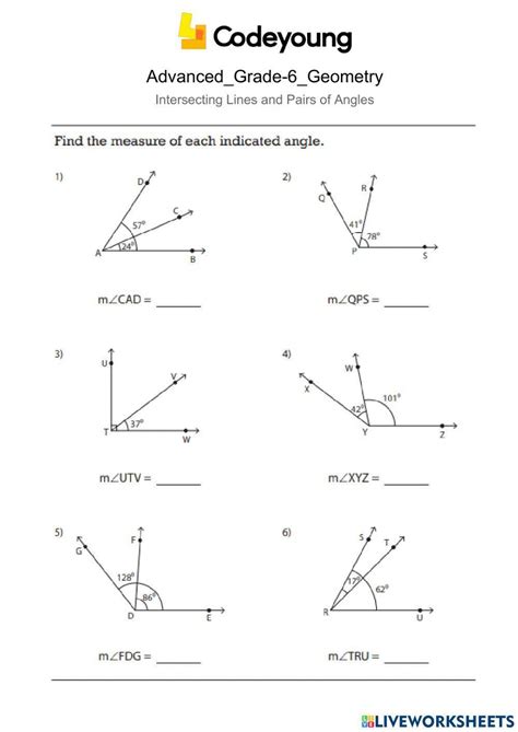 Geometry Worksheets | Angles Worksheets - Worksheets Library