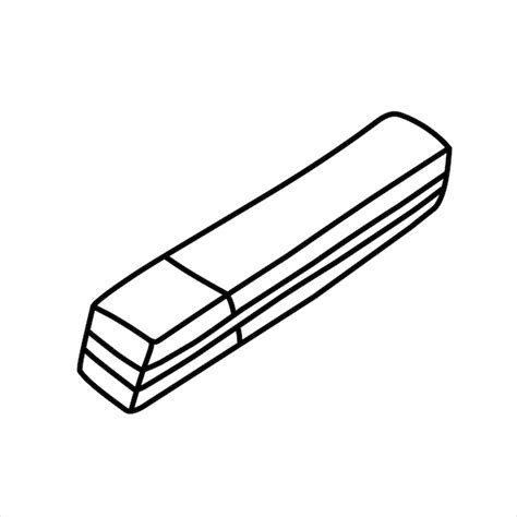 Premium Vector | Vector image of an eraser for erasing a pencil black ...