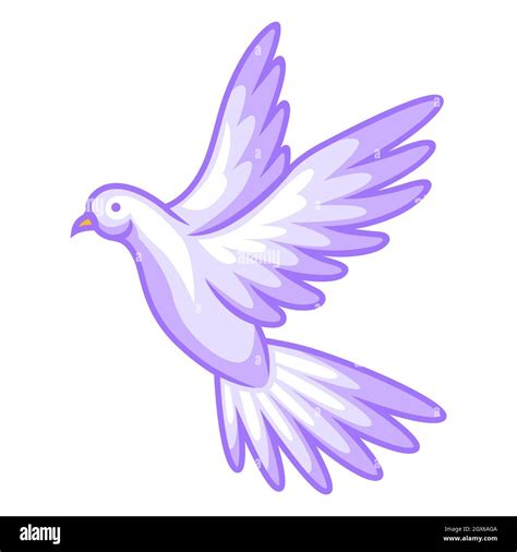 Illustration of flying dove. Cartoon stylized picture Stock Vector Image & Art - Alamy