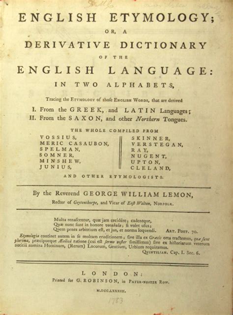 English etymology; or, a derivative dictionary of the English language: in two alphabets ...