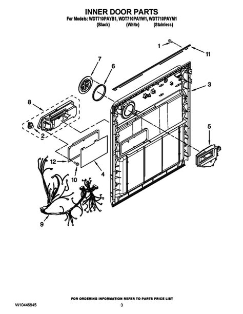 Whirlpool WDT710PAYM1 Undercounter Dishwasher Parts and Accessories at ...