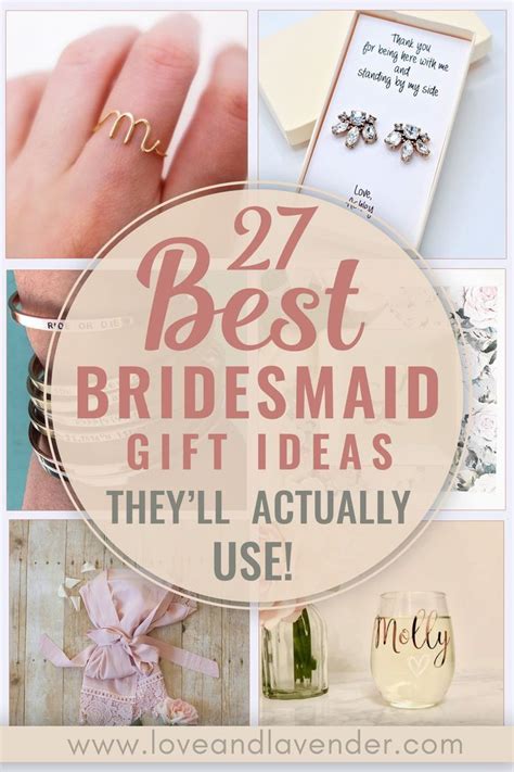 #bridesmaid #actually #theyll #ideas #gift #best #use27 Best Bridesmaid Gift … | Wedding gifts ...