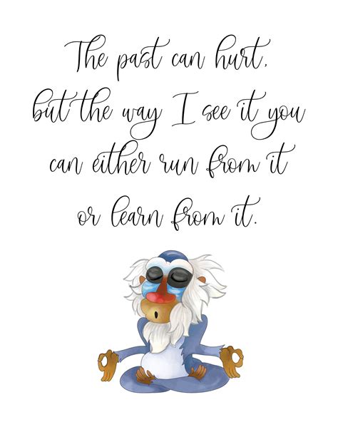 Instant Download Rafiki Quote The Past Can Hurt You Can | Etsy