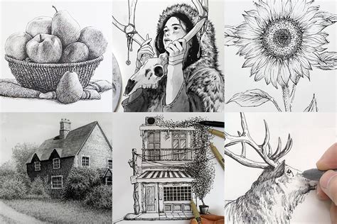 Pen & Ink Drawing Ideas - 24 Curated Video Tutorials and Demonstrations ...