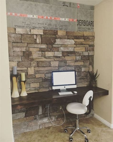 DIY Stone Accent Wall on a Budget! | Stone accent walls, Accent wall ...