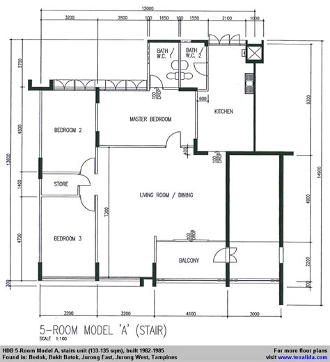 Hdb 5 Room Floor Plan Bto - Home Alqu