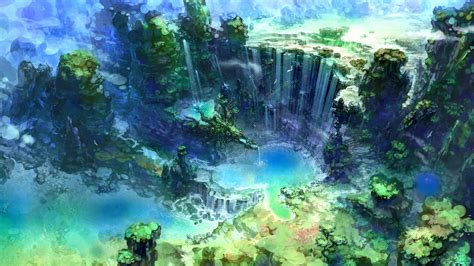 Anime Waterfall Wallpapers - Wallpaper Cave