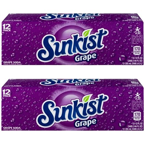 Sunkist Grape Soda 12oz 24 Pack - Alex Beverages NYC LLC