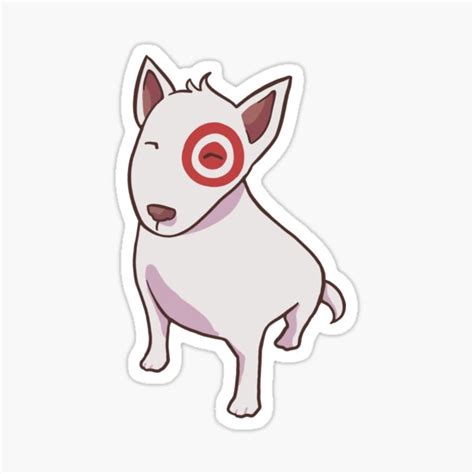 "target dog" Sticker for Sale by bluelemonart | Redbubble