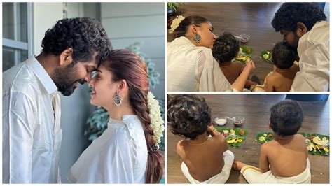 Onam: Nayanthara, Vignesh Shivan feed sons Uyir and Ulagam on banana leaves - Hindustan Times