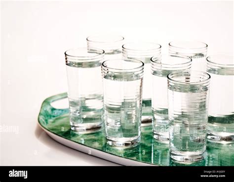 eight glasses of water Stock Photo - Alamy