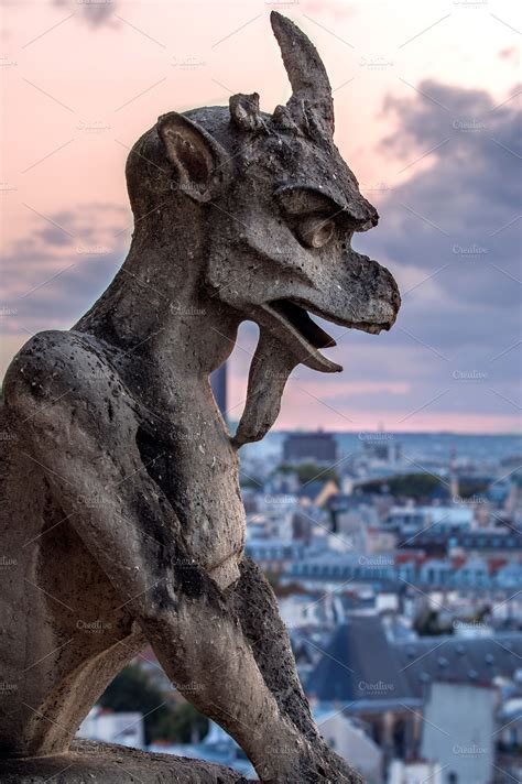 Gargoyle on Notre Dame In Paris | High-Quality Architecture Stock ...