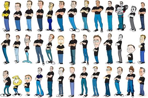 Artist Kevin McShane Draws Himself in 100 Different Cartoon Styles | Cartoon art, Cartoon and ...