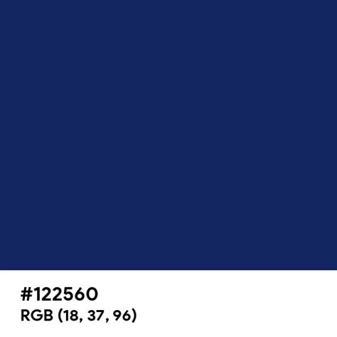 Deep Royal Blue color hex code is #122560