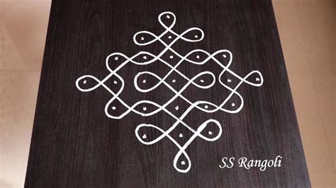 Simple & Daily 7 to 1 Dots Rangoli - Simple Muggulu Designs - SS Rangoli - YouTube