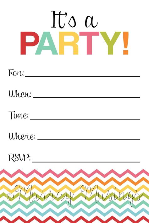 Invitation Templates Free For Birthday Party at Joel Persaud blog