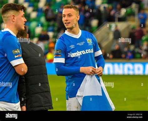 Eetu Vertainen, Linfield FC player. BetMcLean Cup Final 2023, Linfield Vs Coleraine. National ...