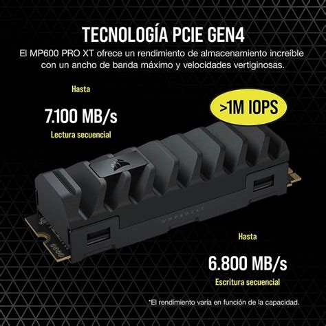 Corsair MP600 Pro XT SSD 8TB M.2 NVMe PCIe Gen 4x4 | PcComponentes.com